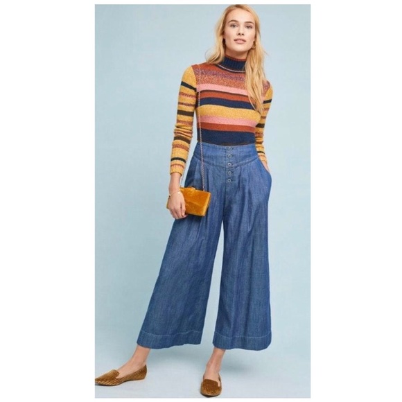 Pilcro and the Letterpress Wide Leg Jeans - Picture 1 of 4